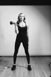 Squat/Curl Combo with Knee Lift - Photo 3