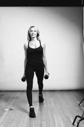 Stationary Lunge with Bicep Curl - Photo 3