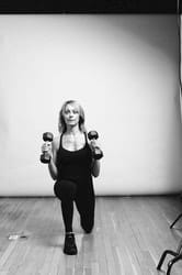 Stationary Lunge with Bicep Curl - Photo 4